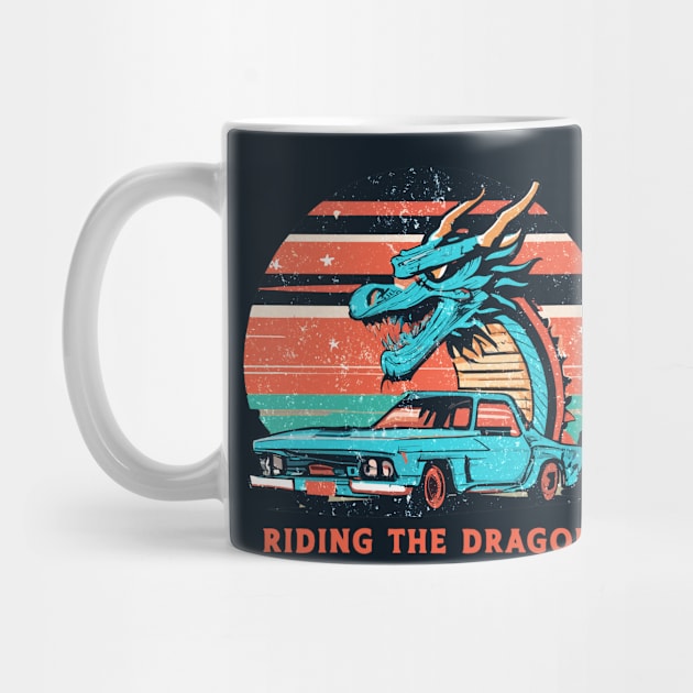 Riding the Dragon vintage car by Kingrocker Clothing